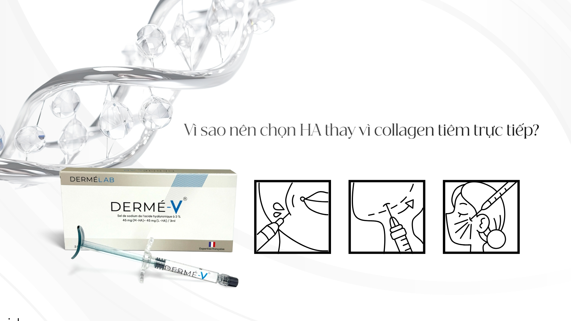 Vì sao nên chọn HA thay vì collagen tiêm trực tiếp?